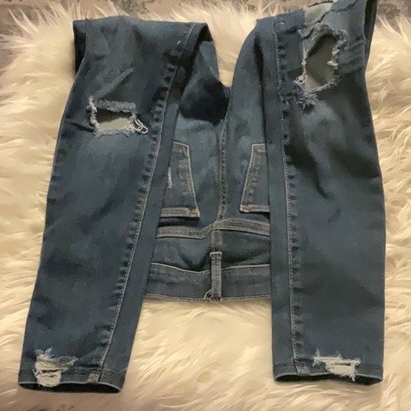 Old Navy Blue Distressed Jeans - Picture 5 of 6